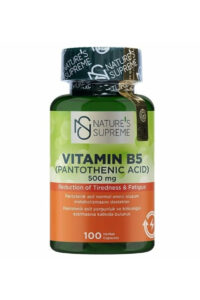 کپسول ویتامین B5 برند Natures Supreme – بسته ۱۰۰ عددی
