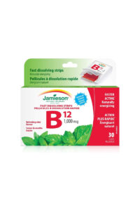 نوارهای حل سریع ویتامین B12 برند Jamieson – بسته 30 عددی