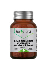 قرص ویتامین سی و بیس گلیسینات آهن Venatura بسته ۹۰ عددی