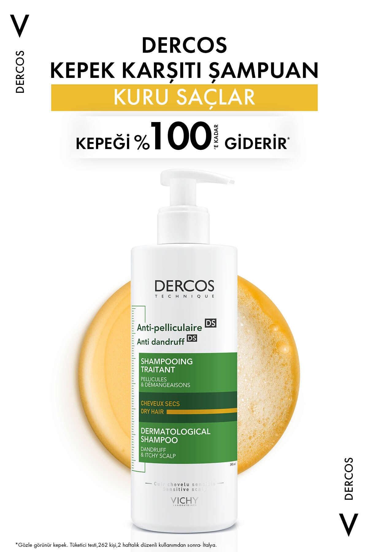 شامپو ضد شوره ویشی مدل Dercos Anti-Pel مناسب موهای خشک