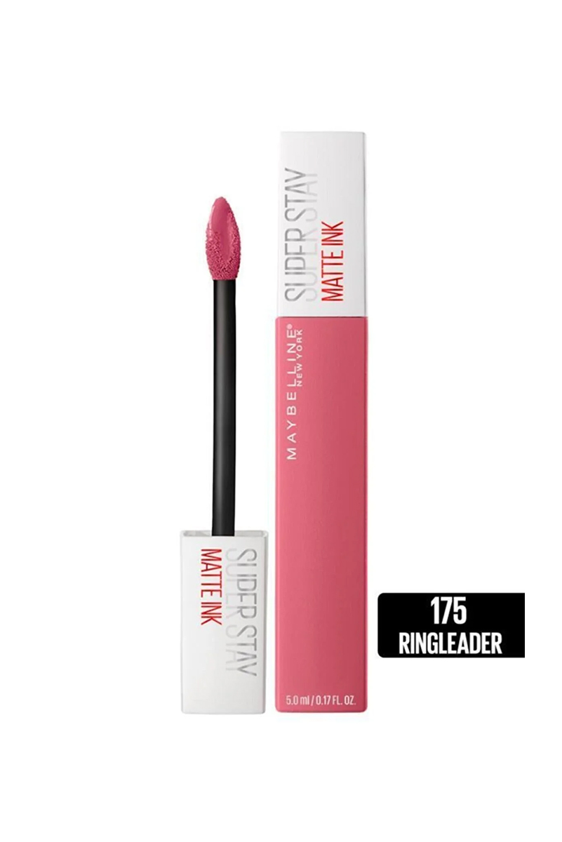 رژ لب مایع مات میبلین مدل Super Stay Matte Ink کد رنگ 175 Ringleader