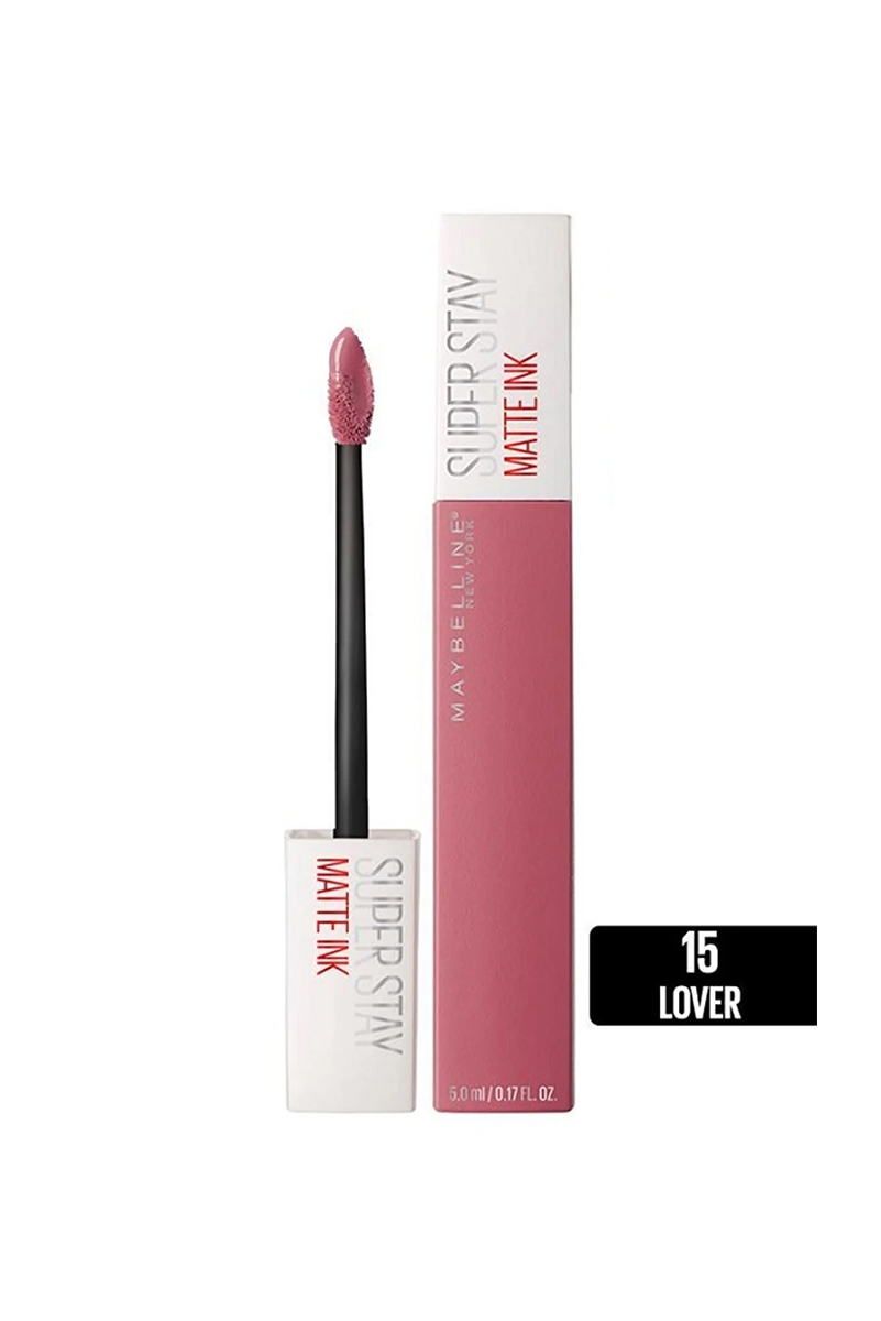 رژ لب مایع مات میبلین مدل Super Stay Matte Ink کد رنگ 15 Lover
