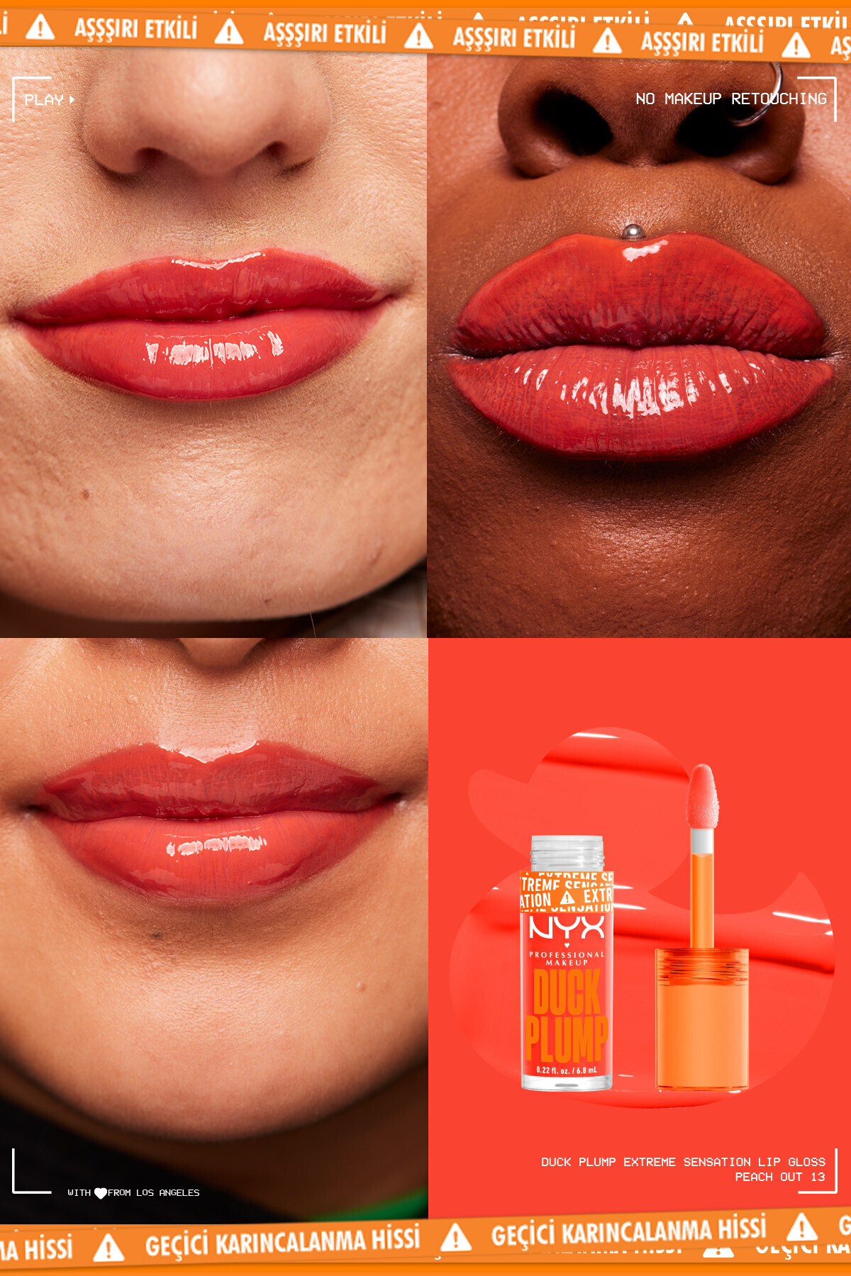 برق لب NYX مدل Duck Plump کد 13 Peach Out