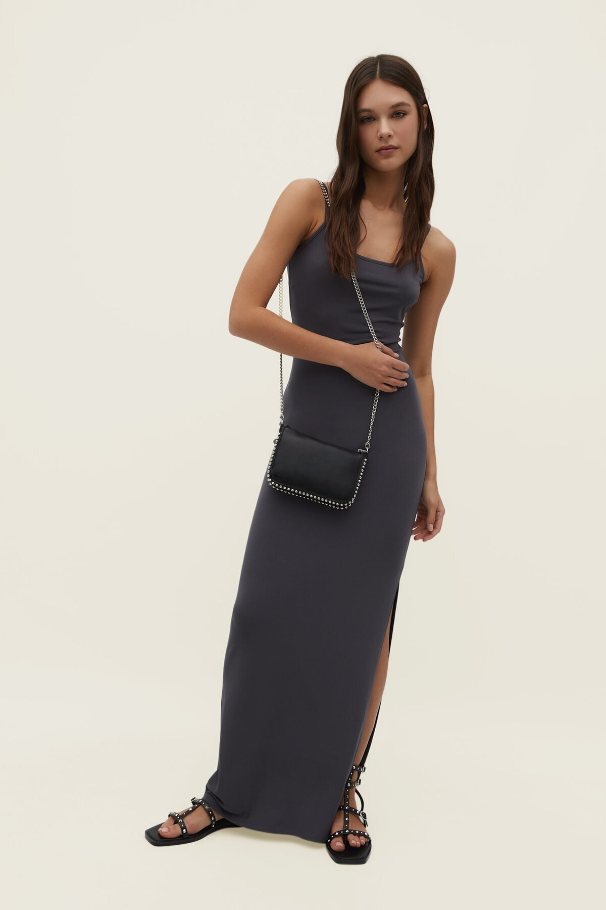 کیف رو دوشی مشکی زنانه Stradivarius