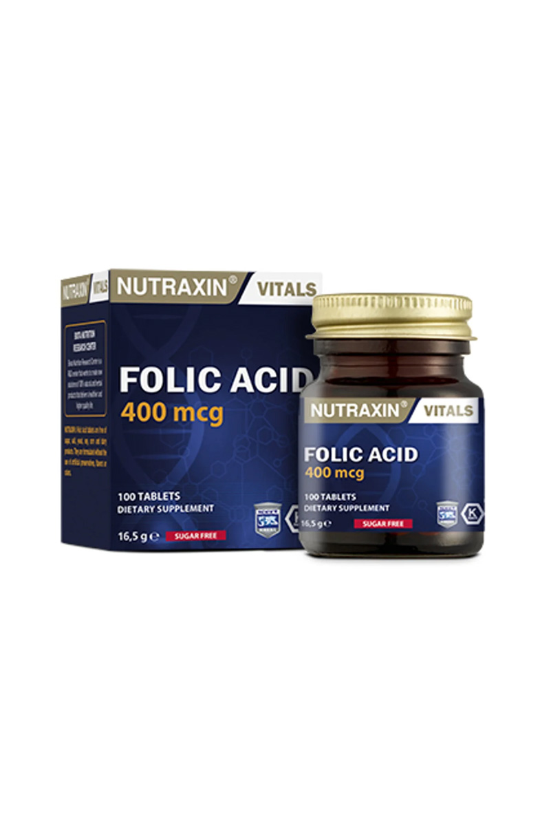 قرص اسید فولیک 400Mcg نوتراکسین - بسته ۱۰۰ عددی