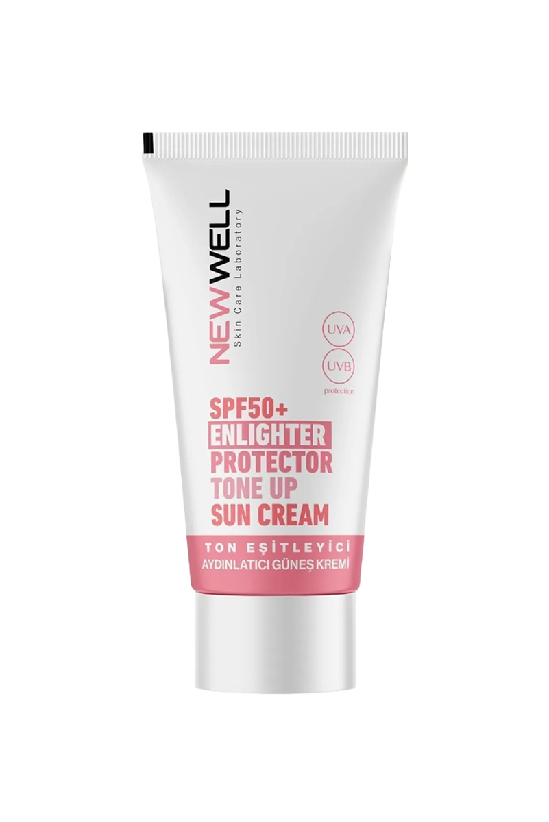 کرم ضد آفتاب و روشن کننده صورت New Well با Spf50+