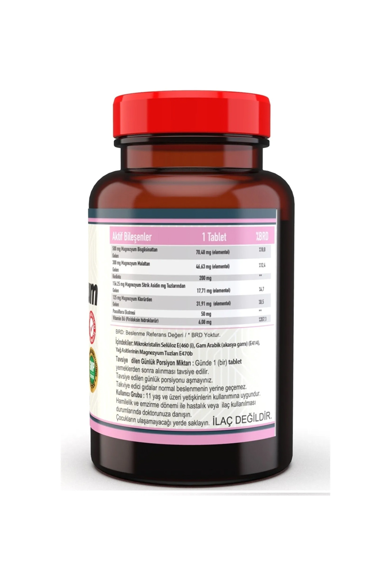 قرص منیزیم سیترات،مالات،بیس گلیسینات Nevfix - بسته 60 عددی - تصویر 3