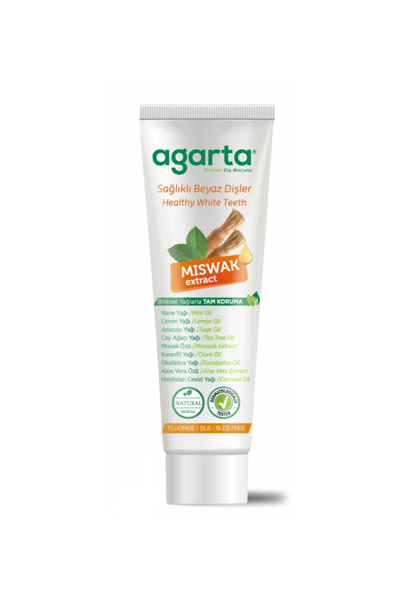 خمیر دندان سفید کننده بدون فلوراید Agarta - مقدار 100 ml