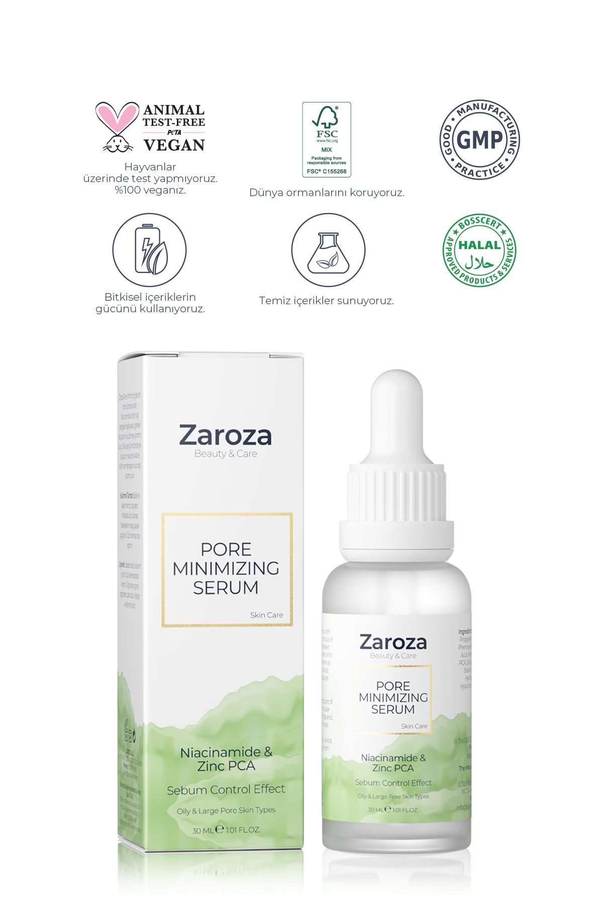 سرم ضد جوش سرسیاه نیاسینامید ZAROZA حجم 30 ml