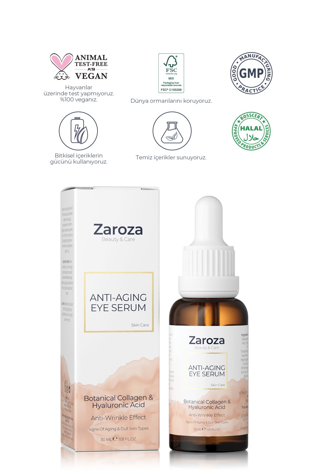 سرم ضد چروک دور چشم ZAROZA حجم 30 ml