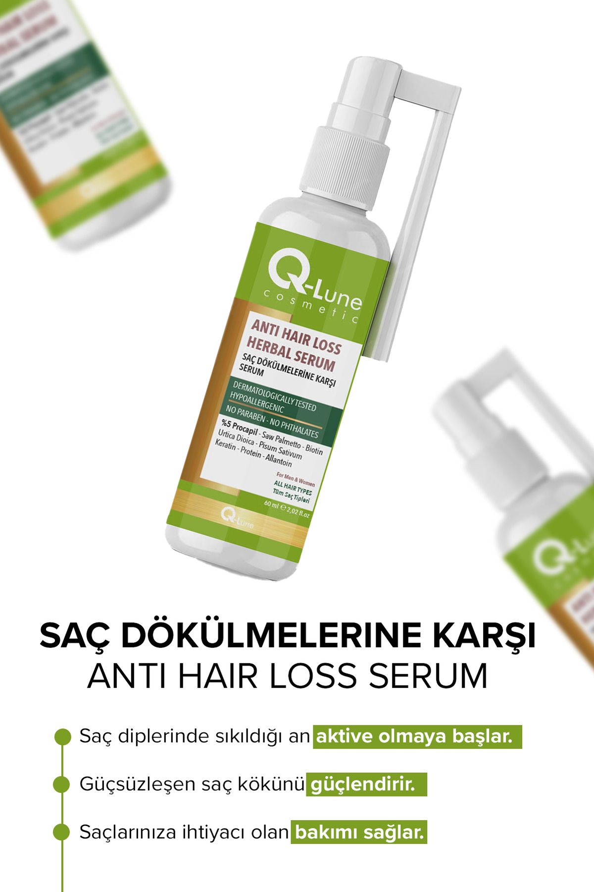 اسپری گیاهی ضد ریزش مو Q Lune حجم 60ml - تصویر 5