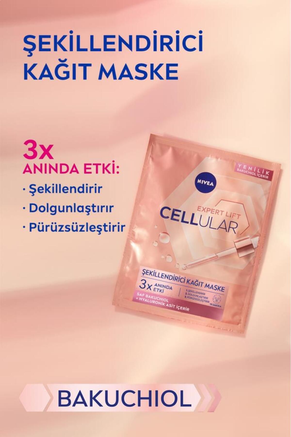 ماسک لیفت صورت باکوچیول NIVEA - بسته 3 عددی