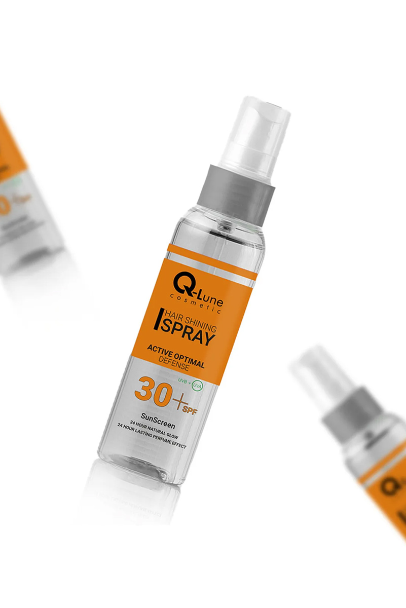 اسپری ضد آفتاب 30+ Spf و براق کننده مو Q Lune حجم 100 ml