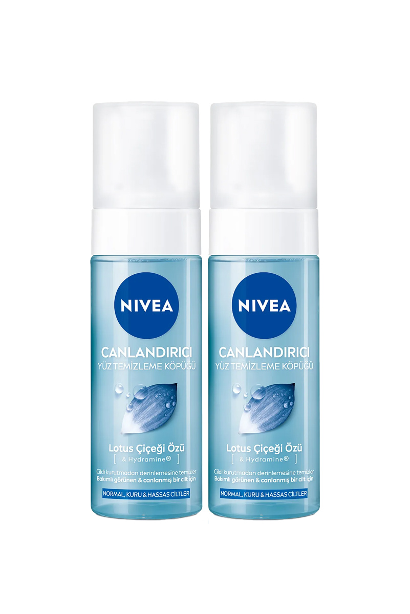 فوم شست و شوی صورت نیلوفر آبی پوست معمولی NIVEA - بسته 2 عددی