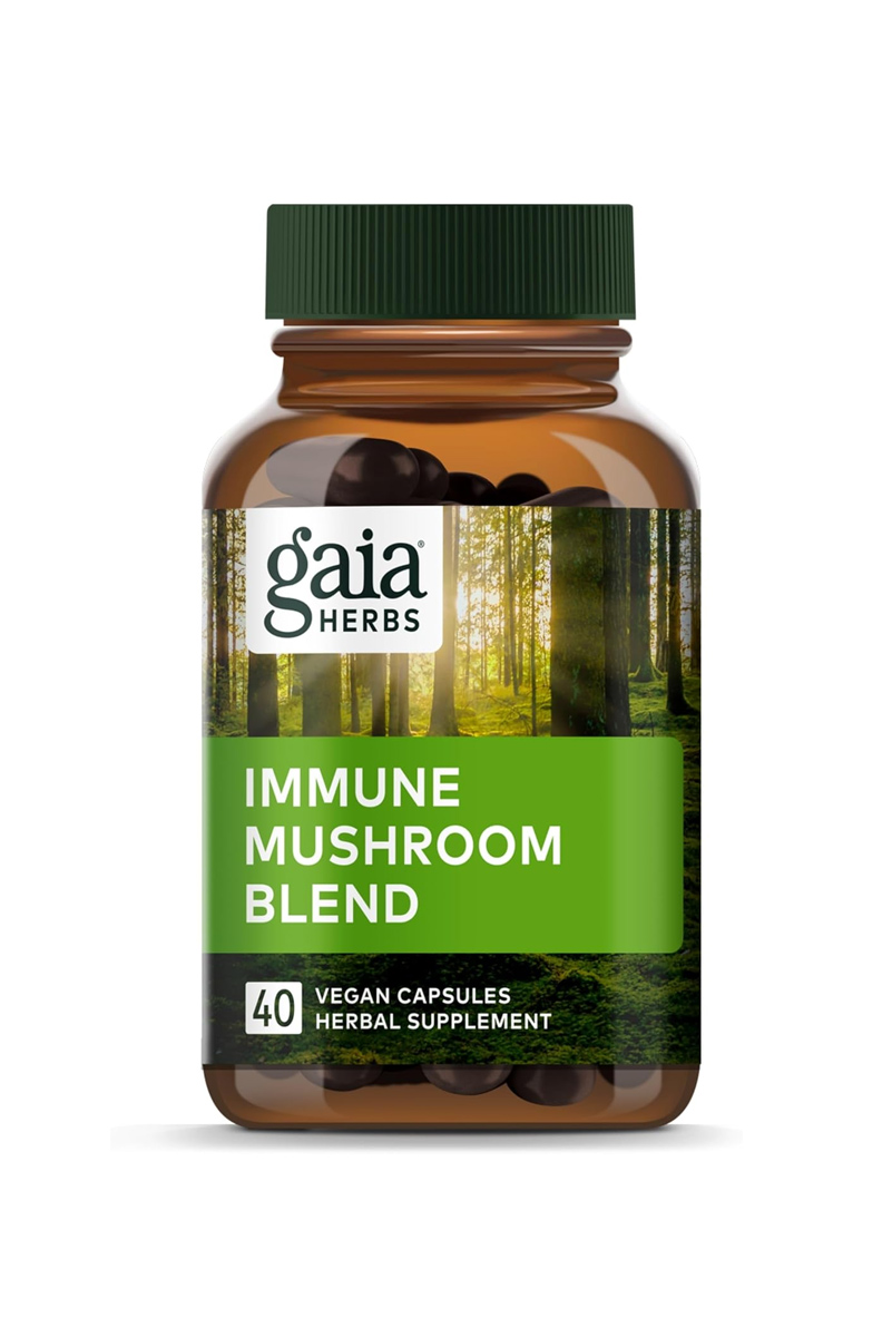 کپسول گیاهی مخلوط قارچ ایمنی Gaia Herbs - بسته ۴۰ عددی