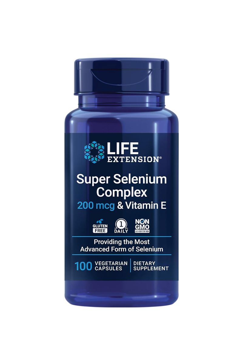 کپسول سوپر سلنیوم کمپلکس و ویتامین E برند Life Extension - بسته 100 عددی