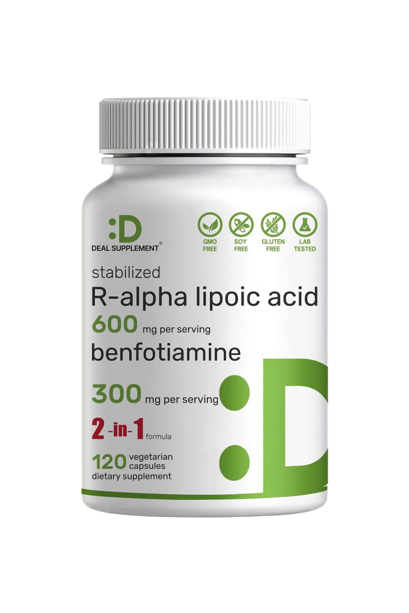 کپسول آلفا لیپوئیک اسید و بنفوتیامین DEAL SUPPLEMENT - بسته 120 عددی
