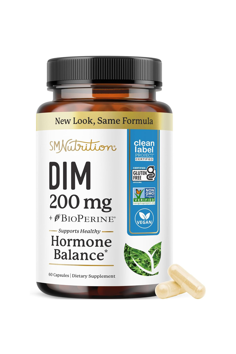 کپسول DIM (دی ایندولیل متان) تنظیم کننده هورمون ها SMNutrition - بسته ۶۰ عددی