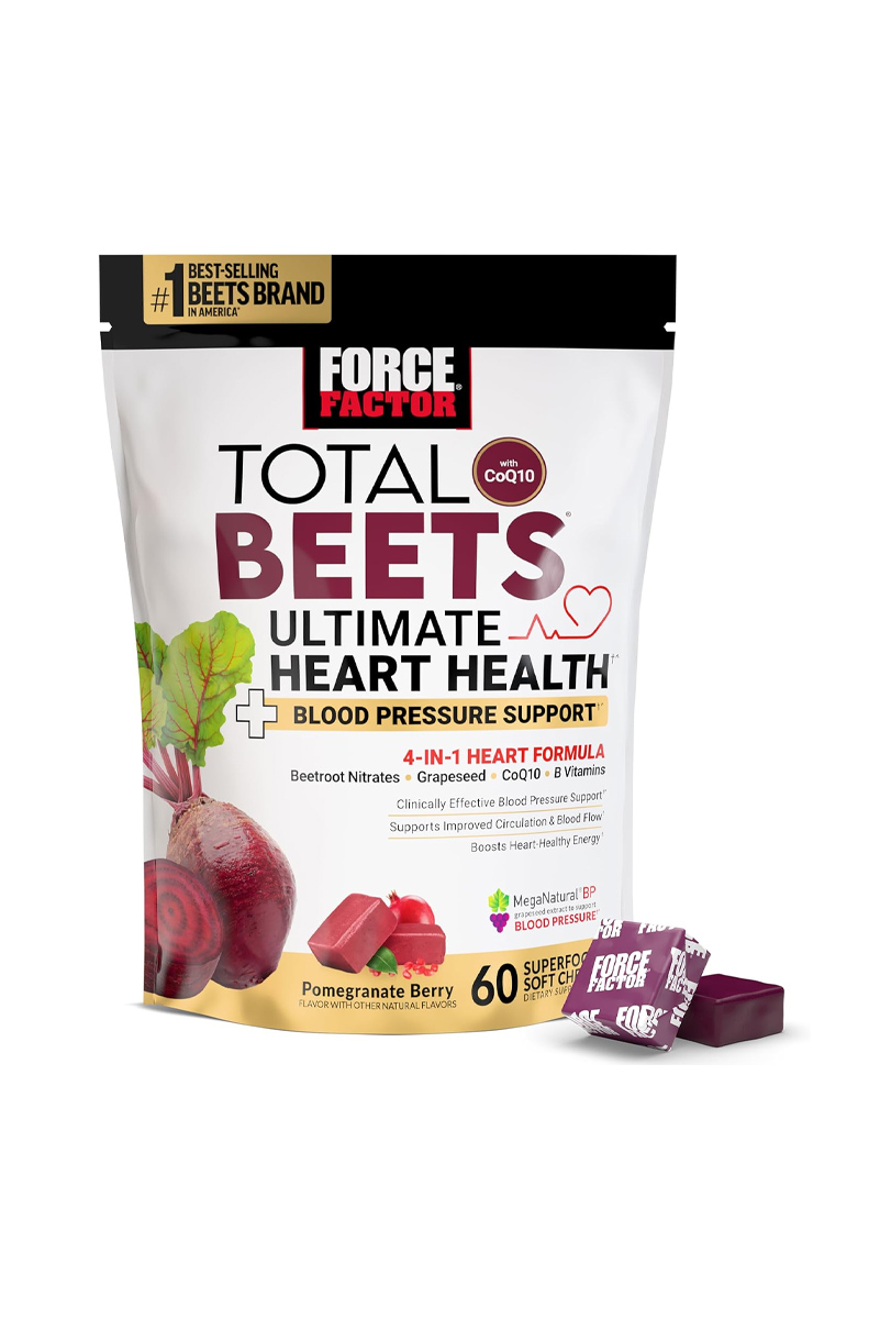 پاستیل تقویت گردش خون چغندر و عصاره هسته انگور Force Factor – بسته 60 عددی