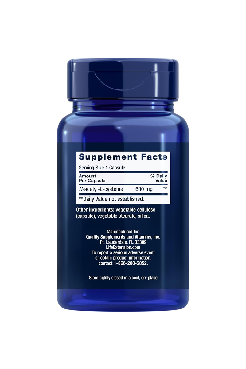 کپسول ان-استیل ال-سیستئین Life Extension – بسته 150 عددی
