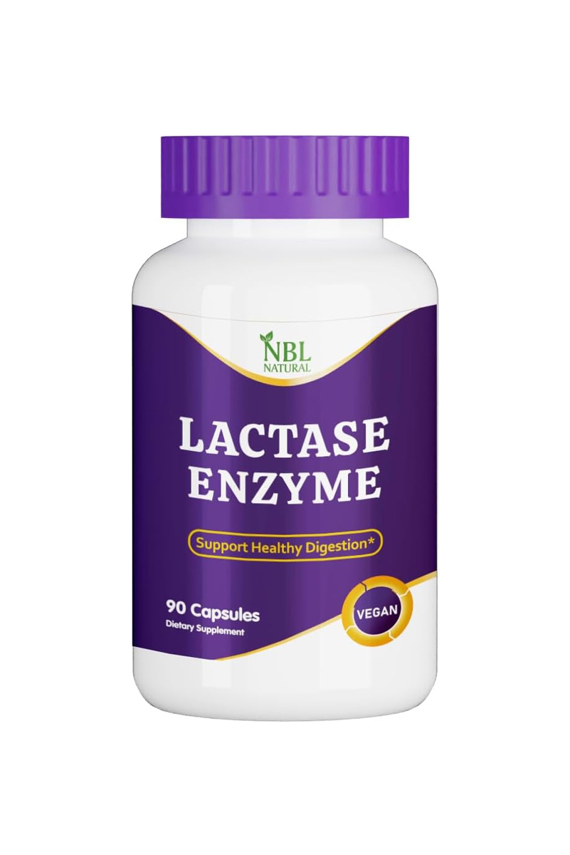 کپسول آنزیم‌ لاکتاز برای عدم تحمل لبنیات NBL NATURAL - بسته 90 عددی