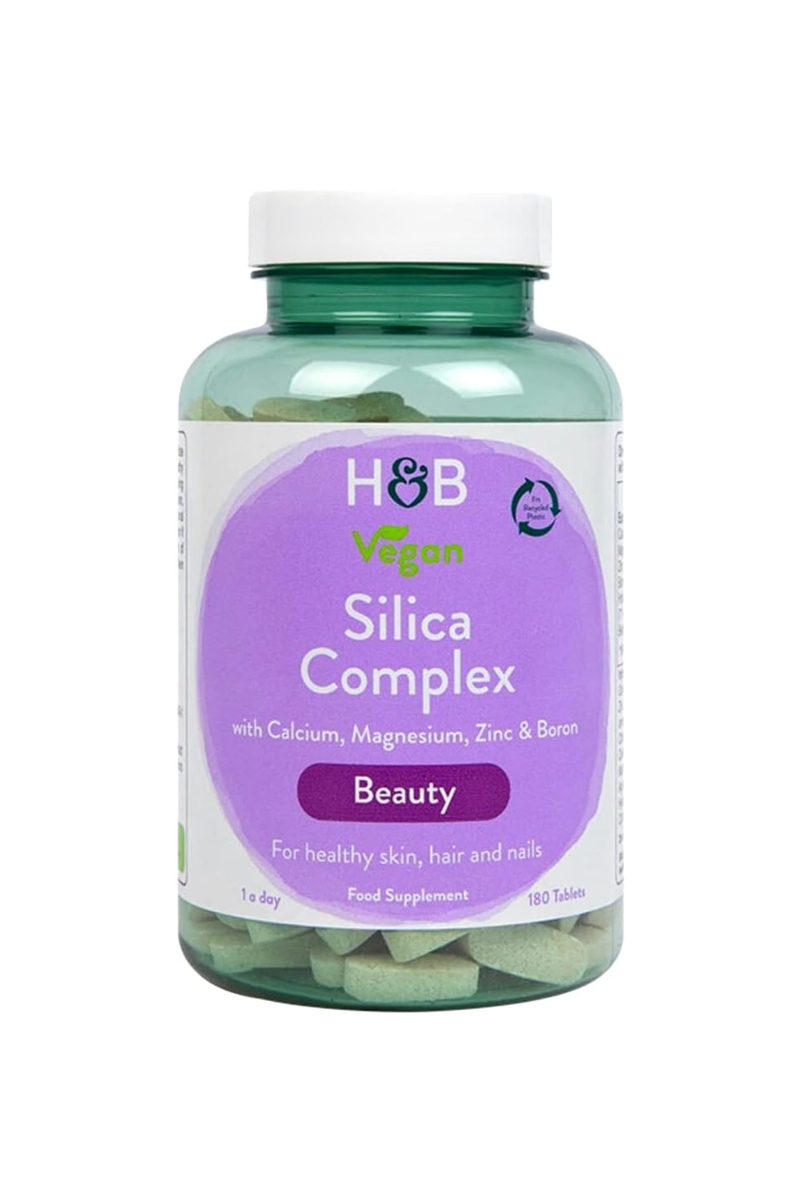 قرص‌ کمپلکس سیلیکا (تقویت مو، پوست و ناخن‌ها) Holland & Barrett - بسته 180 عددی