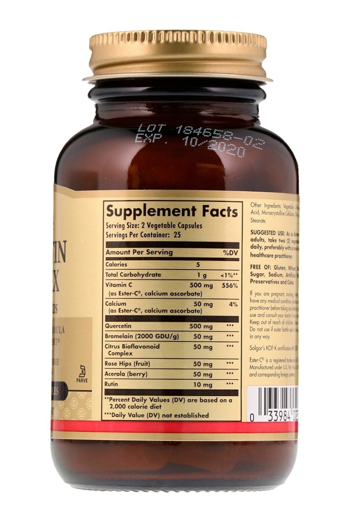 کپسول کمپلکس Quercetin سولگار – بسته 50 عددی
