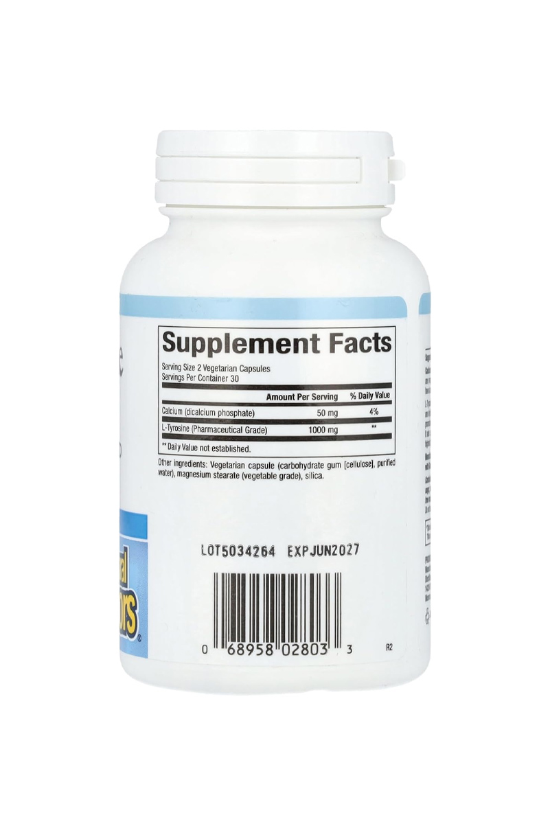 کپسول ال تیروزین 500 میلی گرم Natural Factors – بسته 60 عددی