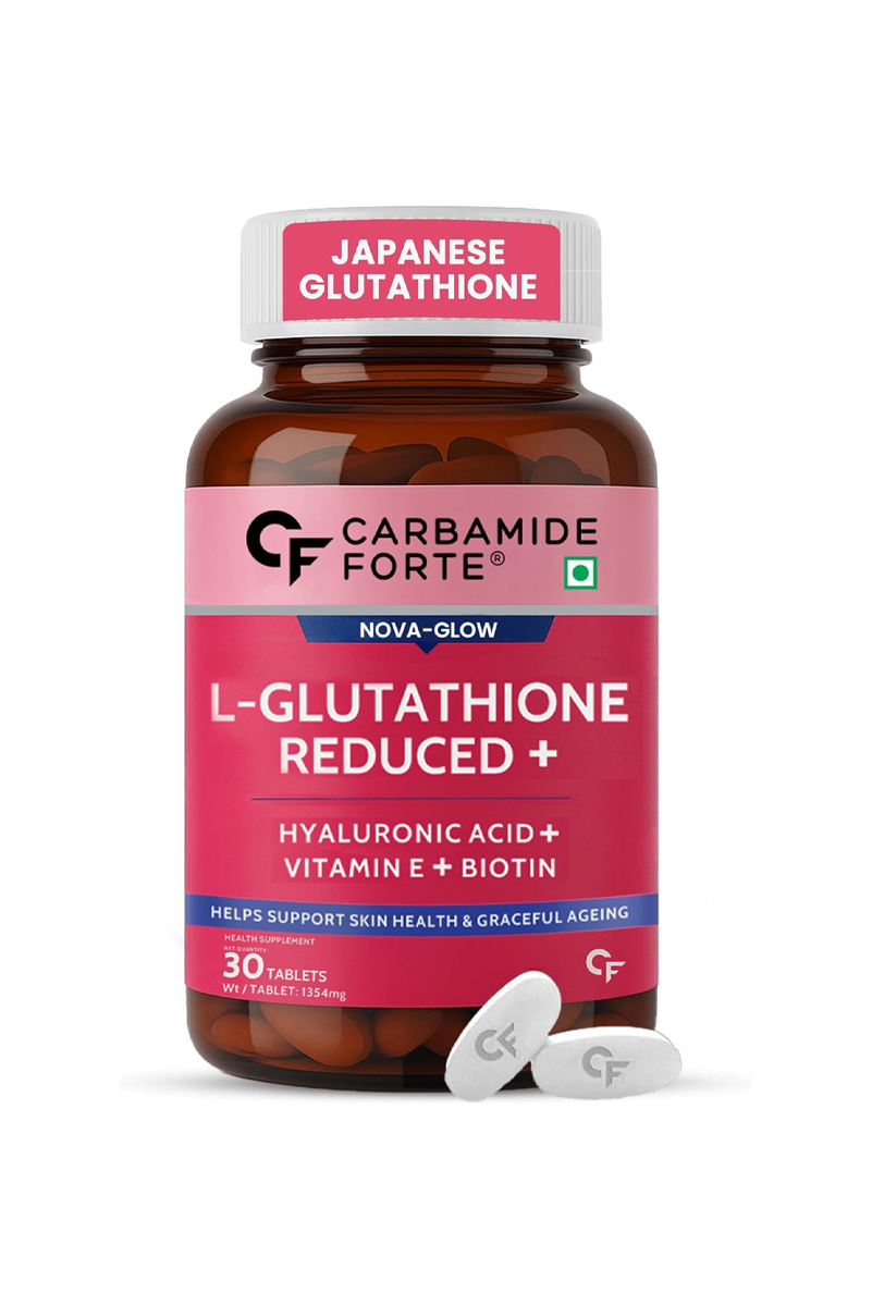 کپسول ال گلوتاتیون با هیالورونیک اسید و بیوتین Carbamide Forte - بسته 30 عددی