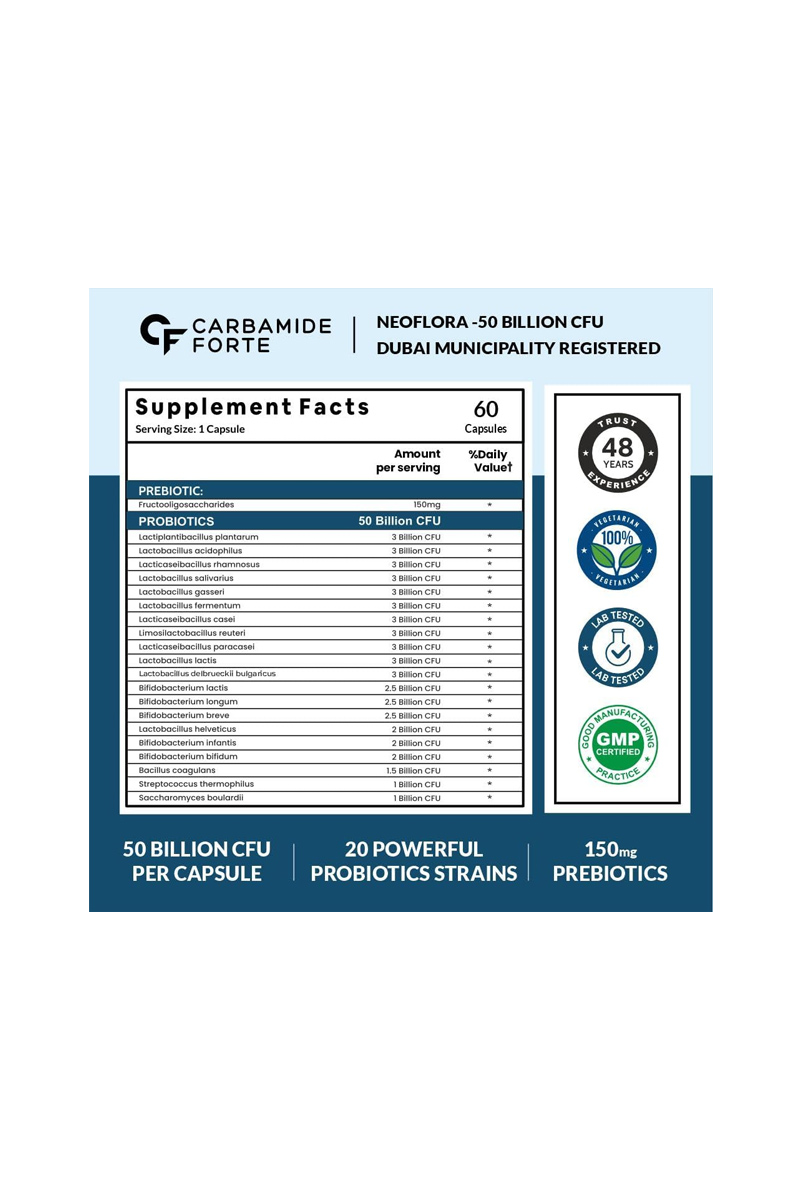 کپسول پروبیوتیک Carbamide Forte