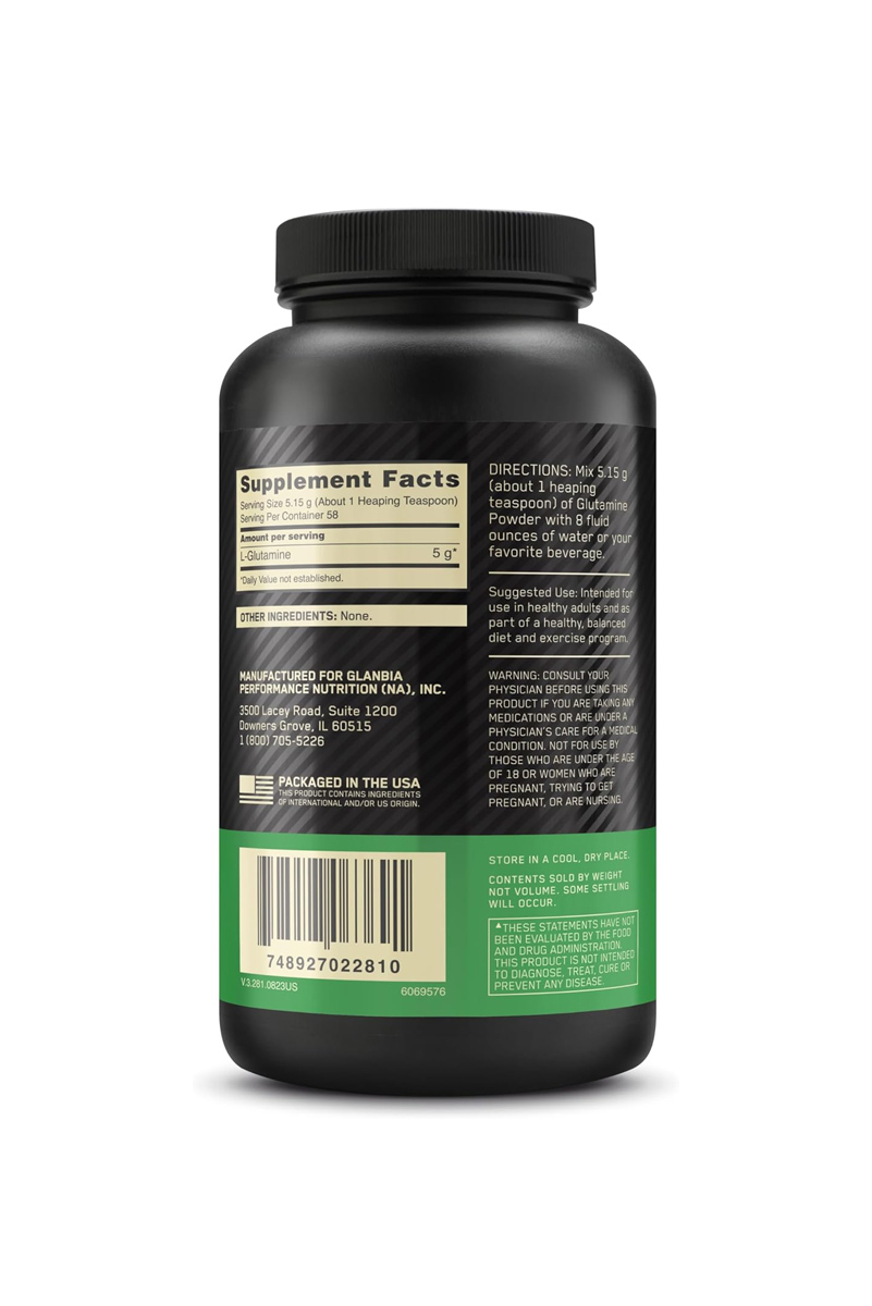 پودر ال گلوتامین Optimum Nutrition مقدار ۳۰۰ گرم
