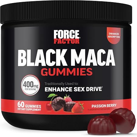 پاستیل ماکا سیاه Force Factor - بسته ۶۰ عددی